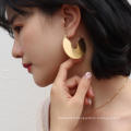 Shangjie oem aretes para mujeres boucles d&#39;oreilles rond en or rose fashion big earrings femmes en acier inoxydable cerceau or plaqué les boucles d&#39;oreilles plaquées